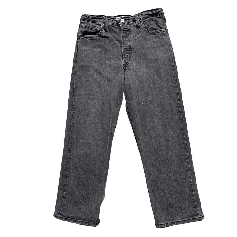 Levi’s Ribcage Straight Ankle Jeans Muted Black 31